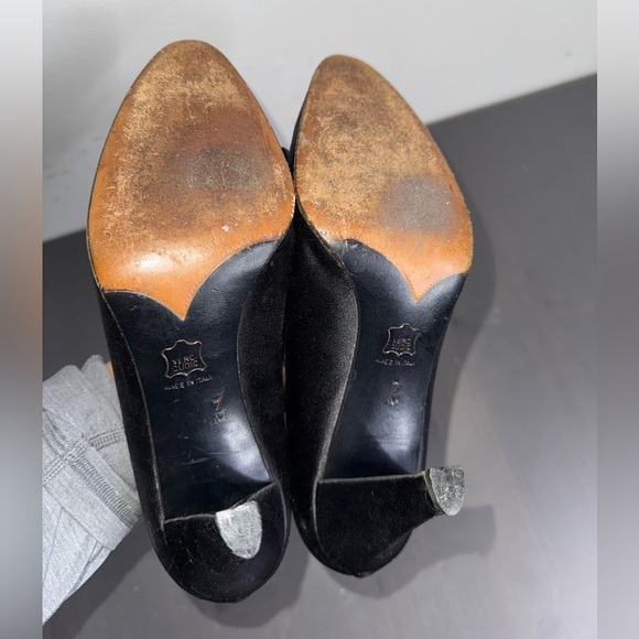 Vintage Yves Saint Laurent Bow Satin Pumps - Picture 7 of 9